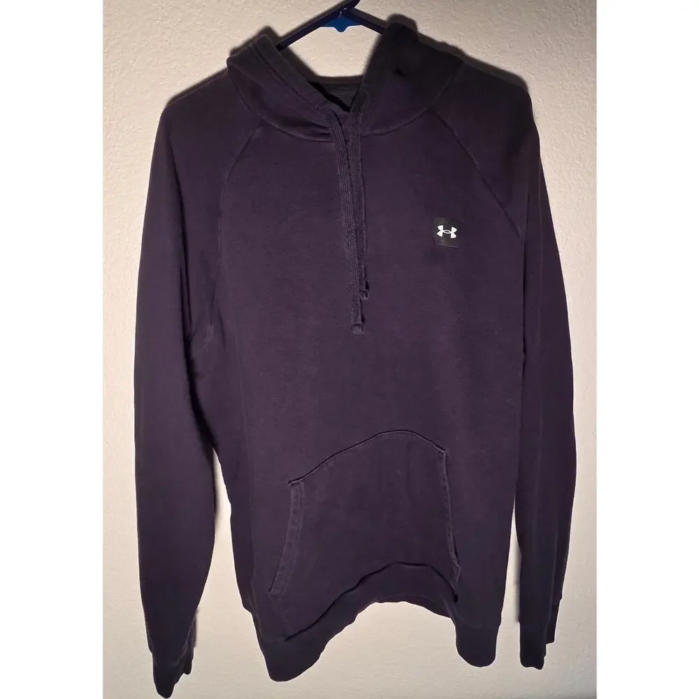 Men's XL Black Under Armour Pullover Hoodie - Excellent! - Picture 3 of 4